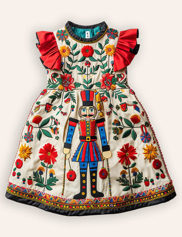 Christmas Nutcracker Applique Dress